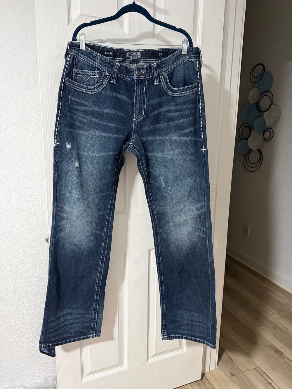 Affliction Men’s Dark Blue Relaxed Jeans
